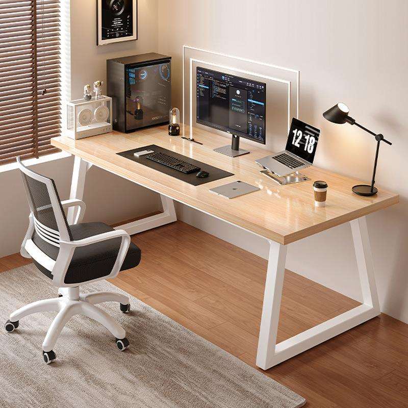 电脑桌家用台式办公桌学习桌子书桌实木卧室双人长条桌学生写字桌
