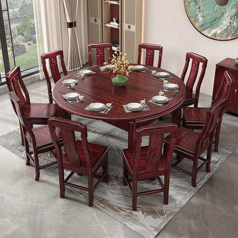 乌金木雕花餐桌椅组合伸缩方圆两用大小户型中式长方形多功能饭桌,3C数码配件,USB灯,淘宝优惠券,粉丝福利购,淘宝优惠卷