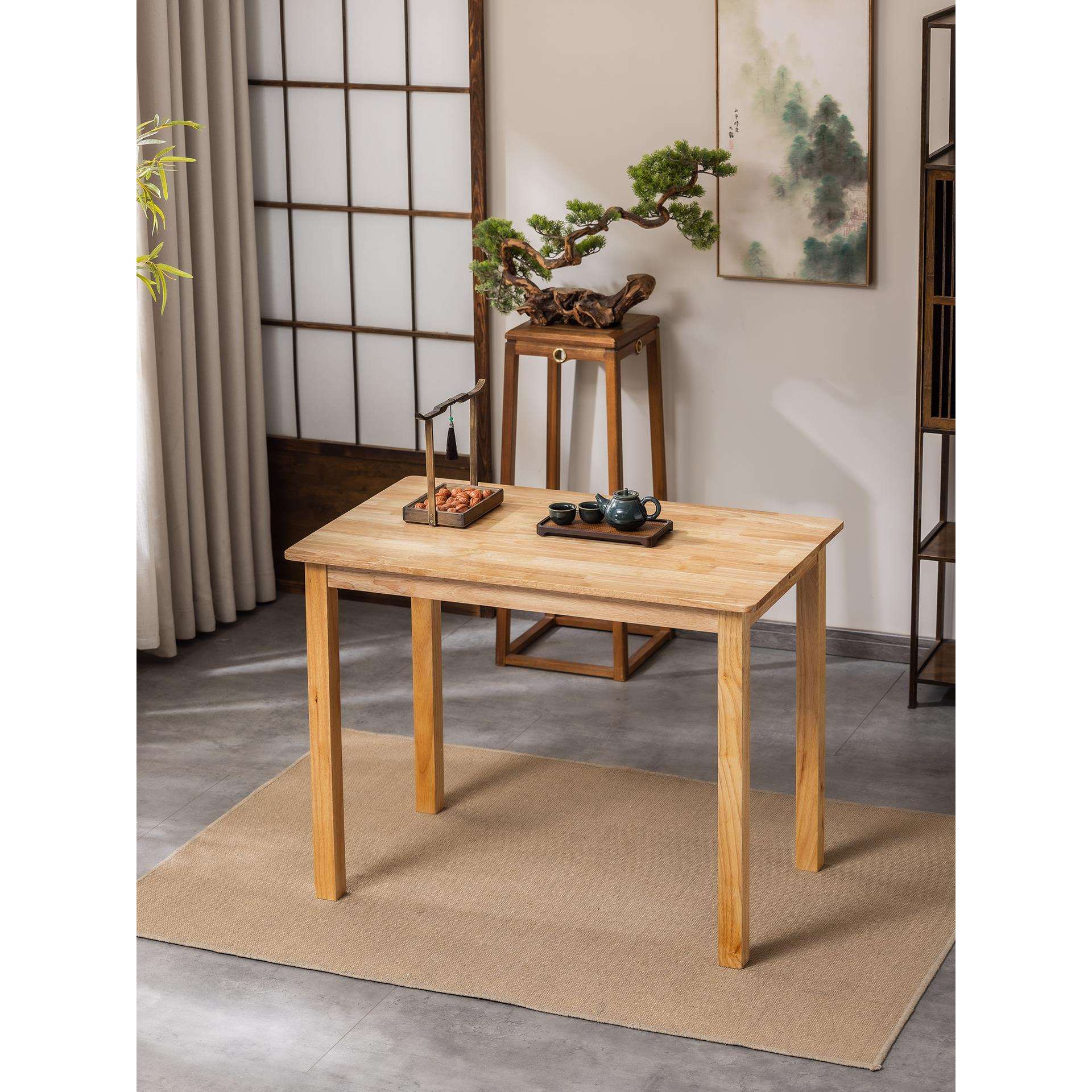 实木桌子家用小户型长方形客厅吃饭餐桌多功能卧室简约写字学习桌