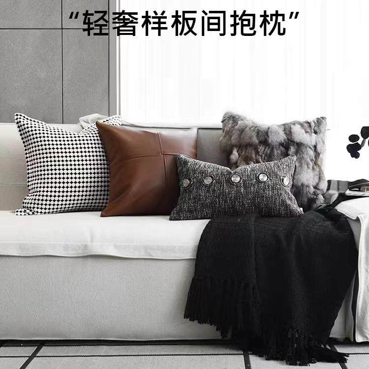 样板房抱枕轻奢简约现代软装沙发客厅靠垫方枕样板间酒店抱枕