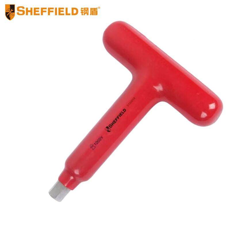 钢盾(SHEFFIELD)浸塑型单色绝缘T型内六角扳手6*250mmS150024