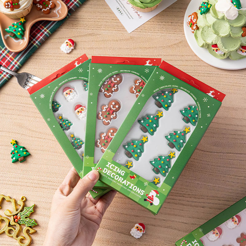 纸杯蛋糕糖珠烘焙翻糖装饰机圣诞彩糖珠糖果可食用蛋糕插件烘培的