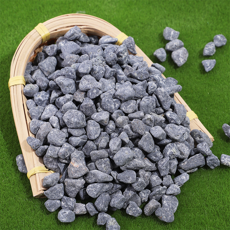 黑色水洗石 厂家批发工程铺路灰色砾石小石子园艺枯山水石水磨石