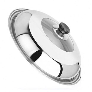 42厨房盖厚透明炒菜锅组合式多用-齐全30CM不锈钢锅盖钢化玻璃盖