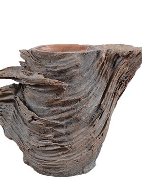 风化木笔筒实木枯木创意花瓶茶夹茶勺插筒家居饰品书房办公桌摆件