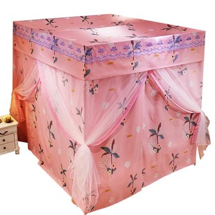 2021年双层蚊帐床帘一体式 通用遮光床幔1.8m双人1.5米2宫廷不锈钢