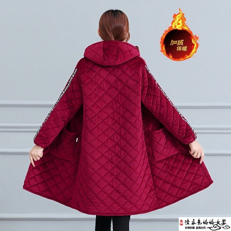 冬季中长加绒加厚保暖罩衣防污纽扣款大号围裙工作服男女通用棉衣