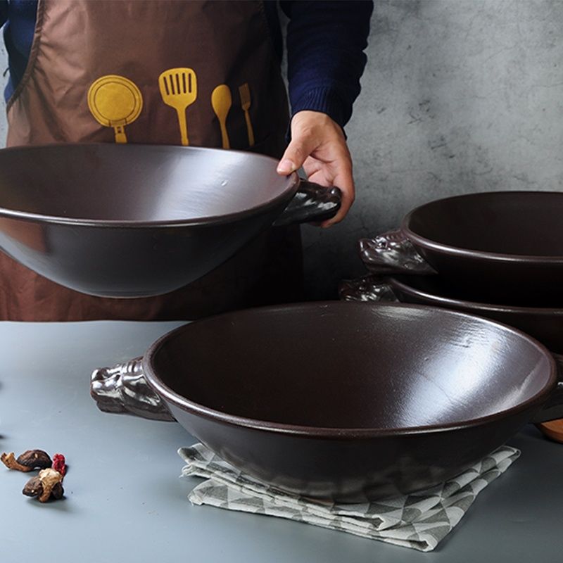 原火新款复古大容量金刚虎头煲石锅鱼火锅炖锅耐高温炖锅干烧不裂