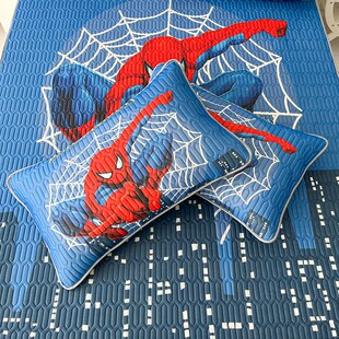 儿童床男孩男童卡通蜘蛛侠冰丝乳胶枕套30*50小孩小学生夏凉枕头