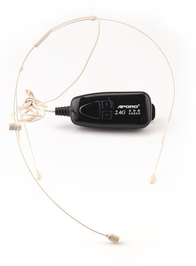 APORO 2.4G无线麦克风 头戴式 领夹式 发射器接收器 话筒耳麦配件
