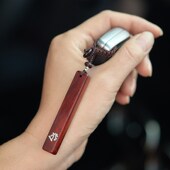 定制刻字电话防丢号码 牌汽车钥匙扣挂件紫檀木本命佛男女手机挂饰