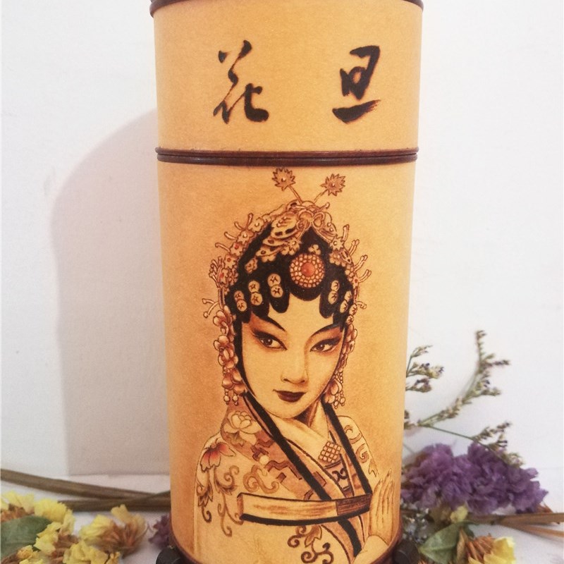 文玩收藏烙画天然葫芦茶叶罐精品押花罐子香插微雕保温杯工艺摆件