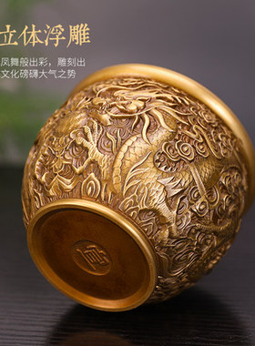 思友 聚宝盆纯铜家用室内家居装饰品开业礼品办公室工艺品摆件