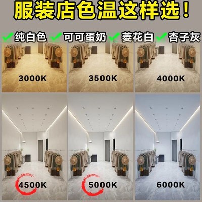 LED筒灯4500k深杯防眩服装店展厅专用高显指12开孔天花灯嵌入式