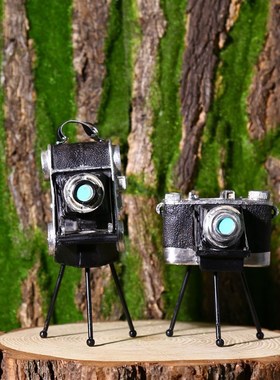 复古三角架照相机模型摆件工艺品店铺橱窗个性摆设装饰品摄影道具