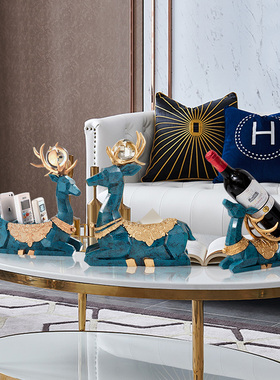 美欧式鹿摆件家居装饰工艺品客厅电视柜玄关酒柜装饰品奢华摆设品