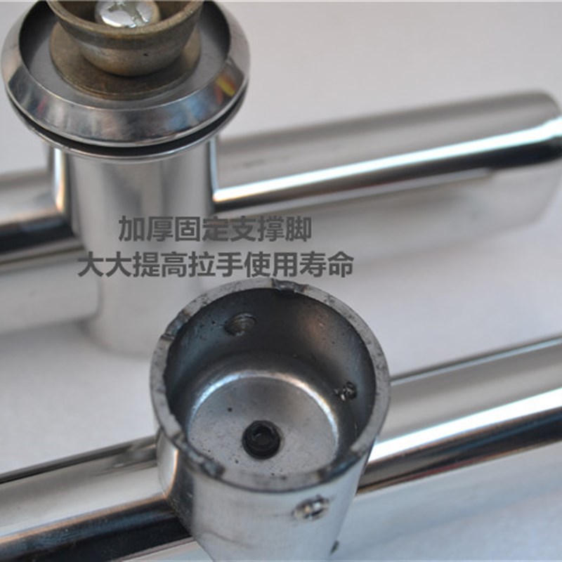 玻璃门拉手不锈钢化玻璃门把手办公室木门大门可调孔距扁管大拉手