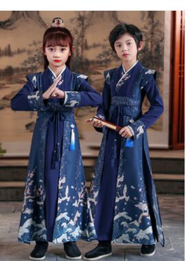 男童古装汉服秋冬款女童中式童装礼服儿童唐装国学服中国风演出服