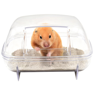 仓鼠全透明大号浴室亚克力金丝熊浴沙盆尿沙厕所浴房小宠熊仔用品