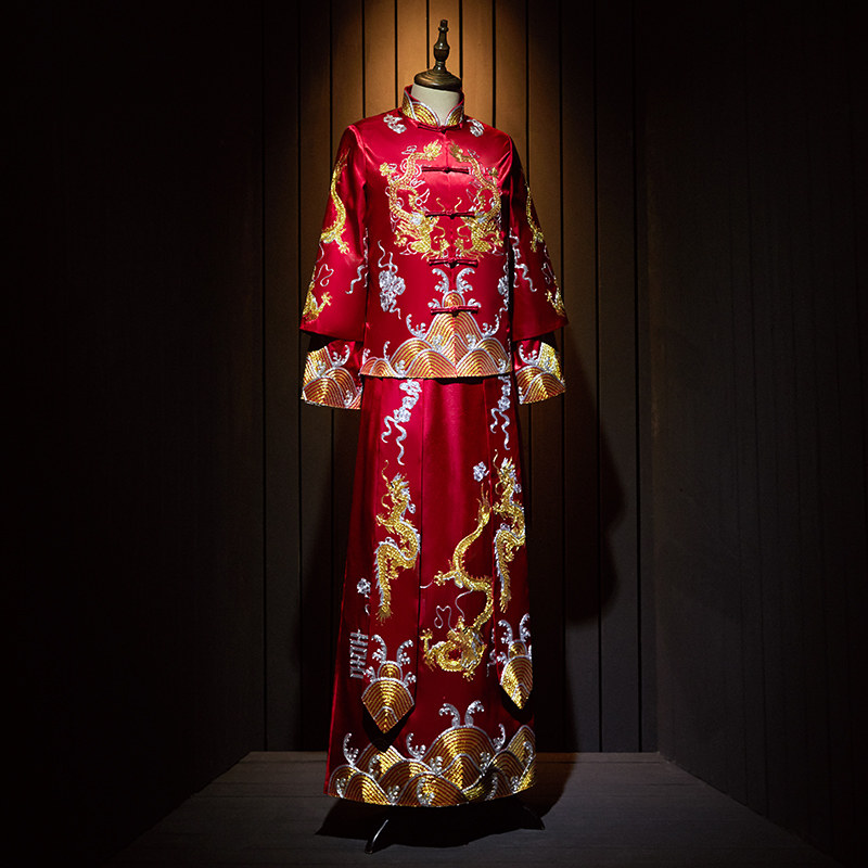 新郎秀禾服2021新款中式婚礼男士敬酒礼服古装大码接亲服夏季婚服,男装,唐装,淘宝优惠券,粉丝福利购,淘宝优惠卷