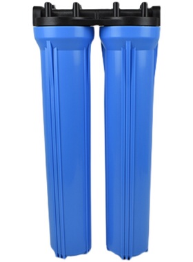 世通20寸滤瓶前置过滤器净水器 售水机工业商用大蓝瓶4/6分口双联