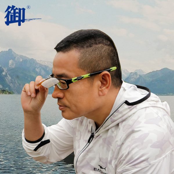 御牌速龙夹片镜 看漂钓鱼眼镜 看漂专用 近视偏光增晰去蓝光C1807