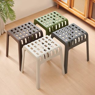 塑料凳子加厚家用特厚现代简约可叠放摞叠久坐舒服椅子高圆凳板凳