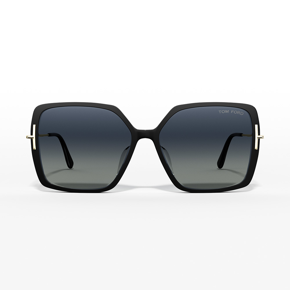 TOM FORD太阳镜 TF女士新款眼镜方形优雅大框墨镜显脸小 FT1039-F