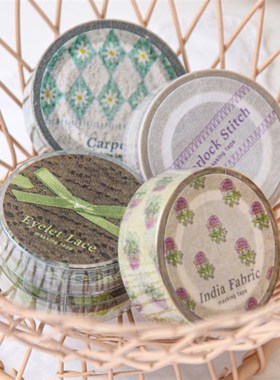 韩国Boki复古装饰胶带日记本手账手撕和纸胶条贴纸美纹纸花边带