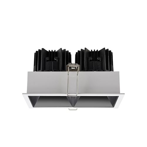 西顿格栅射灯LED嵌入式家用客厅过道cob单头双头方形灯CES801C-M