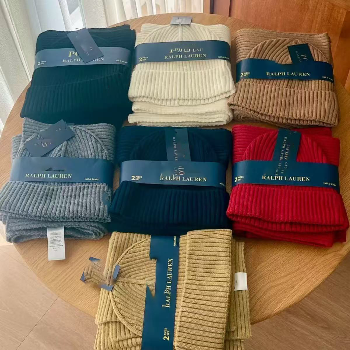 两件套围巾+帽子针织围巾套装男女同款冬季保暖多色