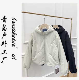 2025秋冬新款 女士棉服连帽外套宽松显瘦棉袄上衣