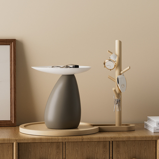 中古风石来运转摆件入门玄关客厅桌面钥匙置物收纳新居乔迁装饰品