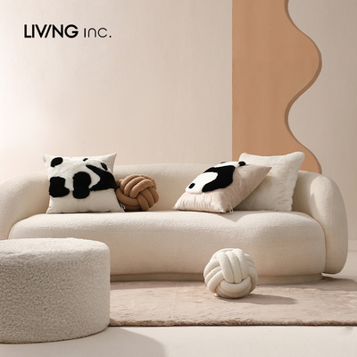 LIVING inc.熊猫 毛绒抱枕可爱卡通靠枕头床头垫沙发客厅宿舍学生
