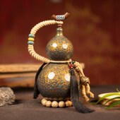 漆皮葫芦非遗工艺天然大漆酒葫芦装 水器具一物一图不含底座 酒装