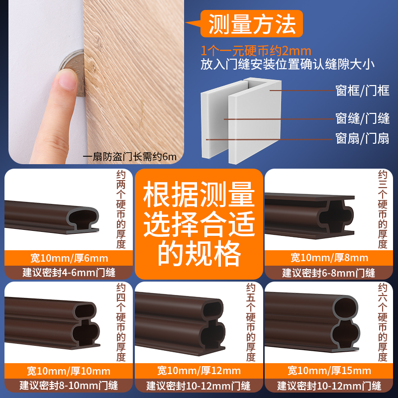 门缝吸音棉隔音门贴酒店KTV房门隔音神器门底门边遮光防风密封条