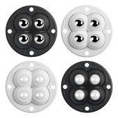 万向轮轮子滚轮滑轮移动底座推车脚轮重型静音茶几桌子家具免打孔