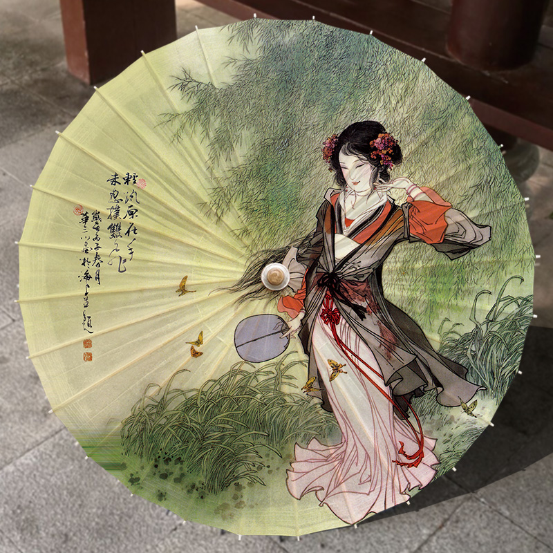 【仕女】古风女油纸伞防雨防晒纯手工实用男古装复古典传统遮阳伞