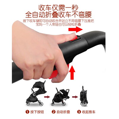 双胞胎婴儿推车可坐躺拆分一键自动收龙凤胎多功能提篮汽座安全椅