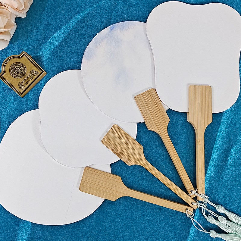 遵爵640g全棉水彩纸张画扇双面空白中粗细纹棉浆水彩纸团扇DIY手