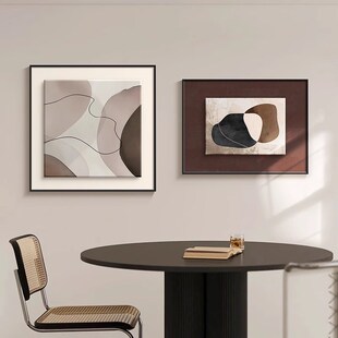 意式极简卧室床头装饰画高级感房间主卧挂画抽象艺术餐厅组合壁画
