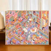 八代背板 饰画 数字油画diy奶香世界可爱填充绘画涂色丙烯画装