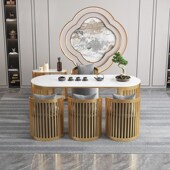 新中式 禅意茶桌椅组合大理石茶台茶几功夫小茶几客厅办公室泡茶桌