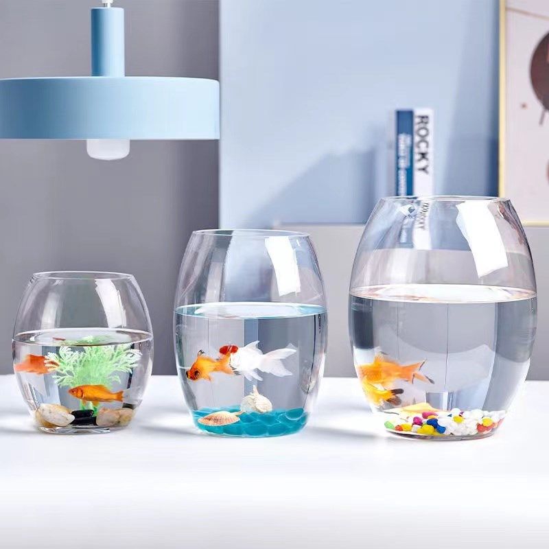 鱼缸玻璃创意圆形水培透明客厅小型办公室桌面小型金鱼迷你小鱼缸,鲜花速递/花卉仿真/绿植园艺,花瓶,淘宝优惠券,粉丝福利购,淘宝优惠卷