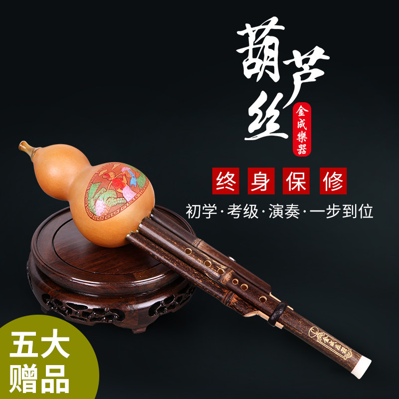 云南葫芦丝乐器专卖 C调降B调A/G/F/D调紫竹初学 学生包邮 送皮盒
