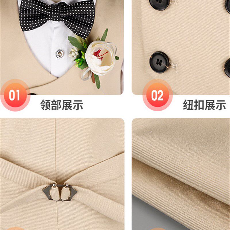 儿童西装礼服花童男童套装生日婚礼钢琴礼服演出服周岁冬季外套