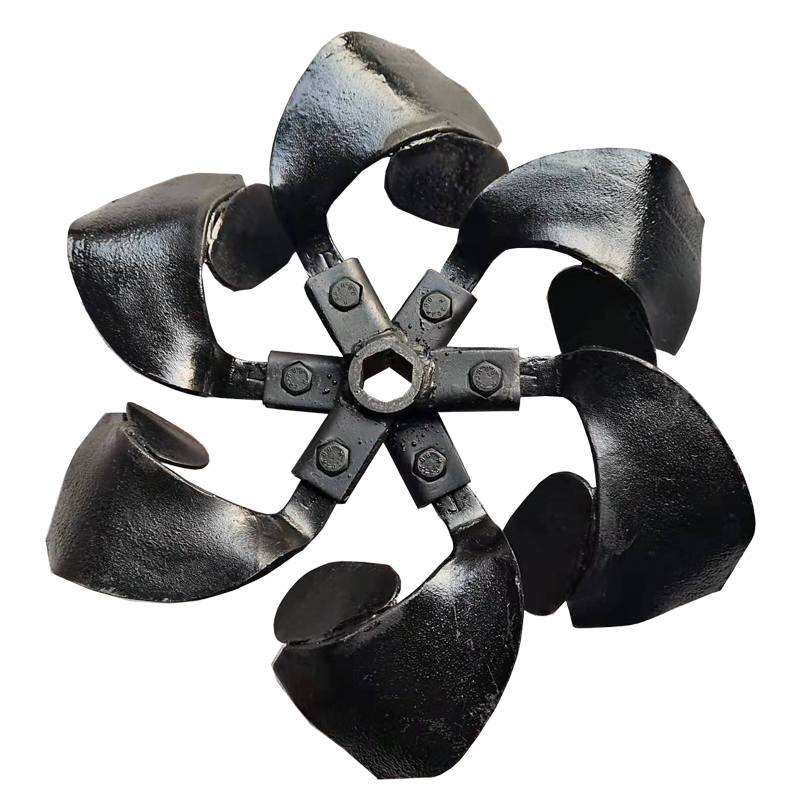 农机配件微耕机开沟机开沟培土刀23/26轴焊接错六刀座开沟勺子刀