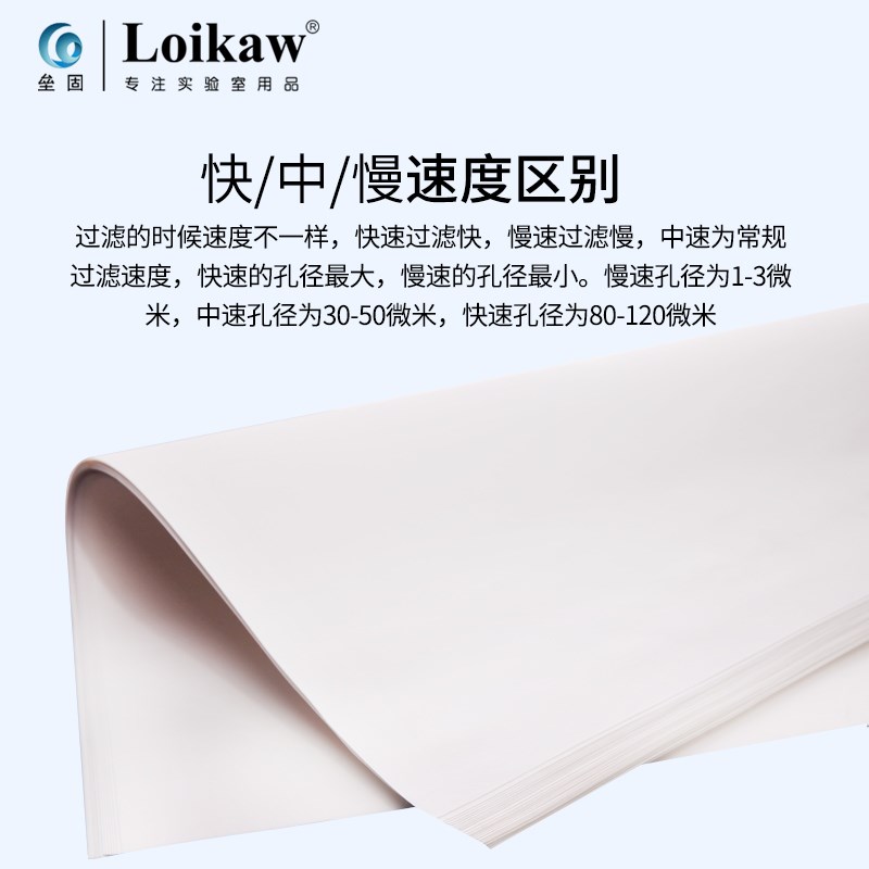 Loikaw方形大张定性滤纸杭州新星实验工业检测用吸水纸皎洁慢中快