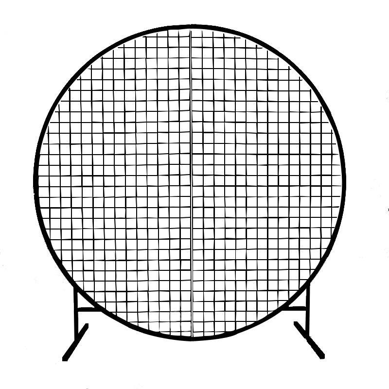 新款婚庆网格拱门气球装饰布置婚礼背景屏风摆件森系几何圆形铁艺