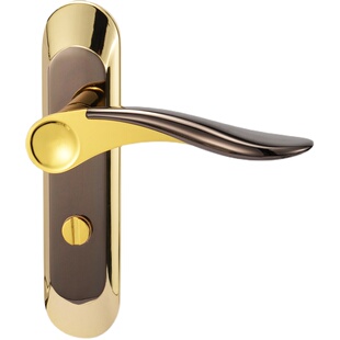 卫生间门锁浴室锁把手单舌洗手间厕所无钥匙通用型斜面孔距110